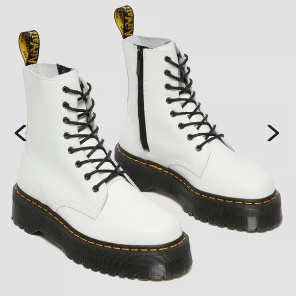 Dr. Martens Shoes - Doc Marten White Jadon Platform Boots 9W 8M